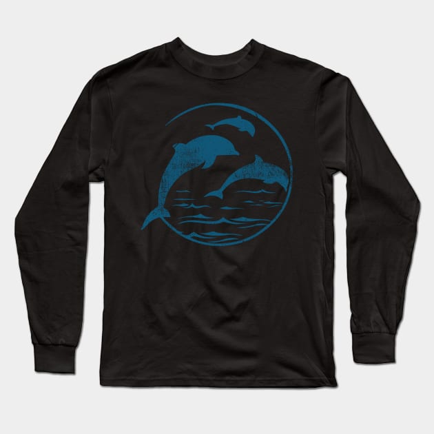 Swimming with the Dolphins Long Sleeve T-Shirt by JoannaMichelle